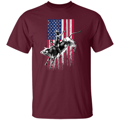 American Flag, Rodeo Bull Rider American Flag Patriotic Cowboys, Best Cowboy Unisex T-Shirt