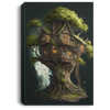 Next Door Tree House, Fantasy Fairy House, Fairy Tree Houses Canvas