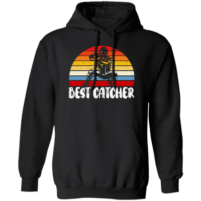 Baseball Catcher, Catcher Gift, Retro Catcher Gift, Love Retro Baseball, Catcher Vintage Pullover Hoodie