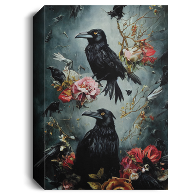 Whirlwind Of Ravens, Murder Of Crows, Skulls And Flowers, Splashes Of Surreal Colour, Thick And Dripping Oil Paint