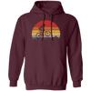 Vintage Biking, Cycling Biker Retro, Riding On Mountain Retro Pullover Hoodie