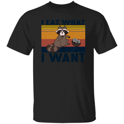 Retro Raccoon I Eat What I Want, Funny Raccoon Unisex T-Shirt