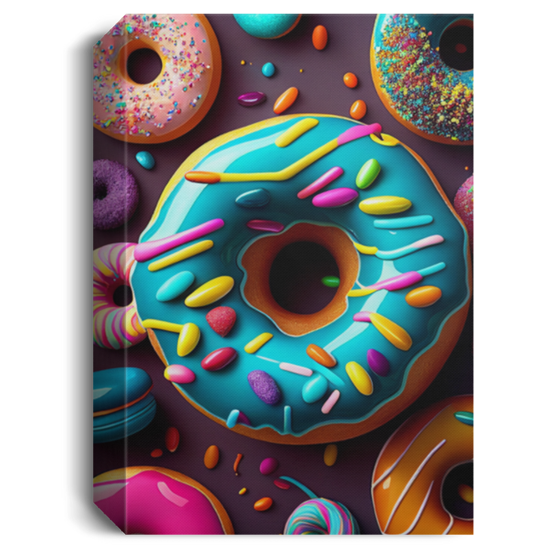 Donut Lover, Colorful Donut Of The Life, Kid Lover Gift Canvas