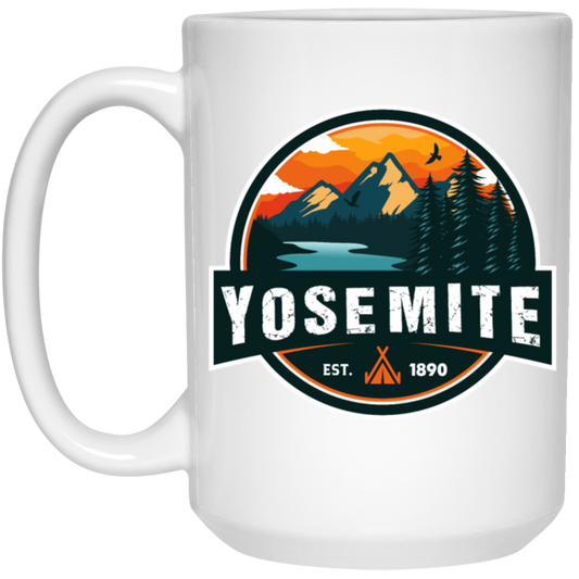 Yosemite Mountain, Yosemite National Park, Love Yosemite Lover Gift White Mug