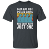 Cats Are Like Potato Chips, You Cannot Have Just One, Retro Cat Lover Unisex T-Shirt