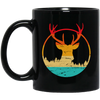 Deer Hunting Vintage Deer Hunted Head Deer Black Mug