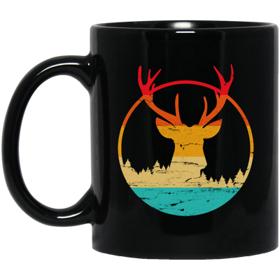 Deer Hunting Vintage Deer Hunted Head Deer Black Mug