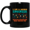 Retro Sound Engineer Because Musicians Need Heroes Too Black Mug