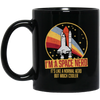 Retro Space I Am A Space Nerd, Its Like A Normal Nerd But Much Cooler Black Mug