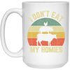 Retro Funny Vegan I Dont Eat My Homies Vegetarian