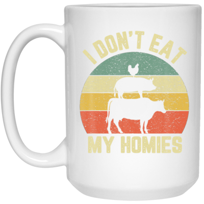 Retro Funny Vegan I Dont Eat My Homies Vegetarian