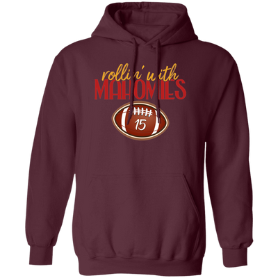 Rollin With Mahomies, Love Rugby Sport, My Love Is Mahomies Pullover Hoodie