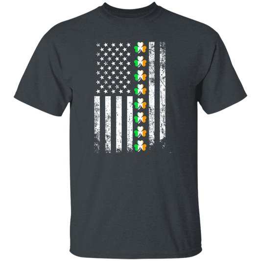 Love Irish Day Patrick Day American Flag Usa Lover Shamrock