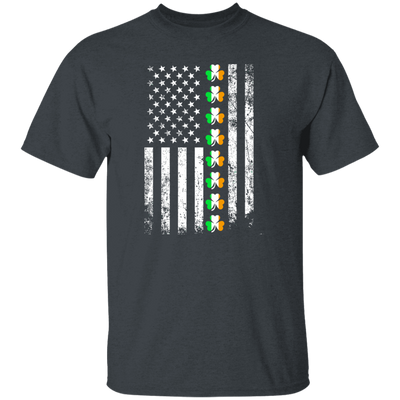 Love Irish Day Patrick Day American Flag Usa Lover Shamrock