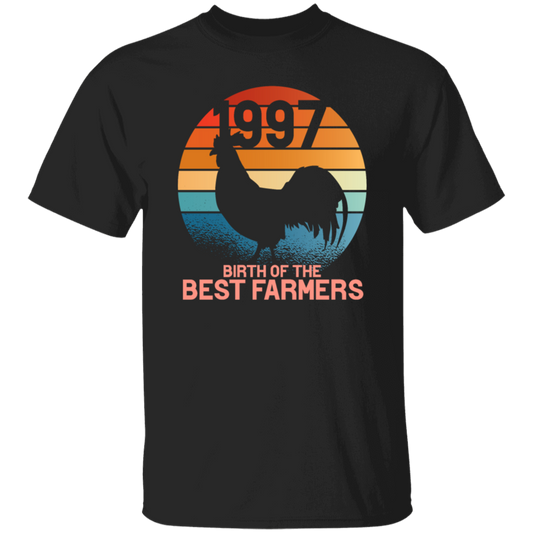Retro Farmer Gift 1997 Birthday Present Farm Agriculture Unisex T-Shirt