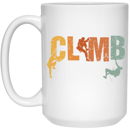 Retro Climb, Love To Climb, Climber Gift, Best Climb Ever, Best Sport, Climb Vintage White Mug