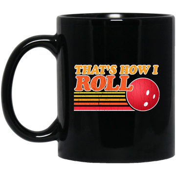 Funny Bowling Thats How I Roll Vintage Bowling Black Mug