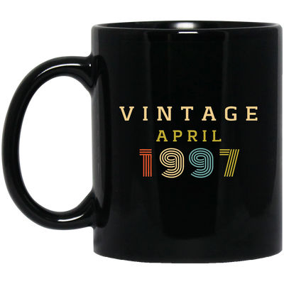 Birthday Gift Vintage 1997 April Black Mug