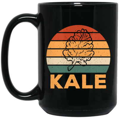 Kale Lover, Cabbage Gift, Kale Cabbage, Retro Kale Gift, Love Kale Vintage Black Mug
