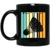 Badminton Shuttlecock Vintage Perfect Gift For Dad Badminton Lover Black Mug