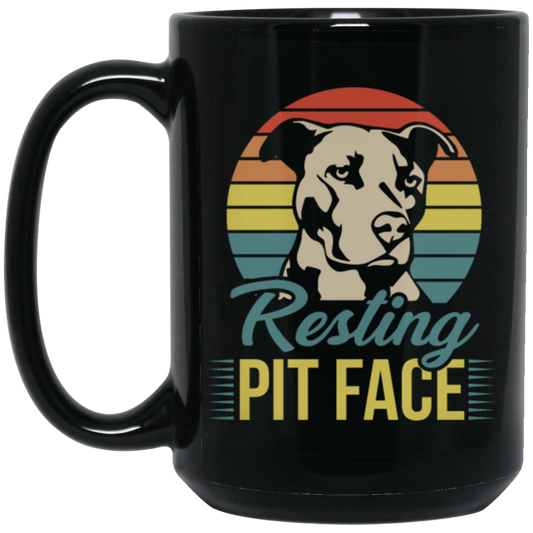 Retro Funny Pit Bull, Pit Face, Dog Lover Gift