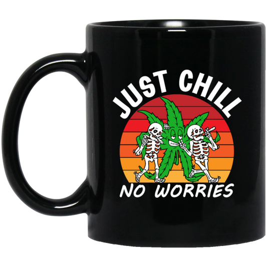 Skeleton Lover Just Chill No Worries Retro Gift Love Horror Gift