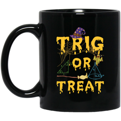 Funny Halloween Math Teacher Trig Or Treat Student Black Mug