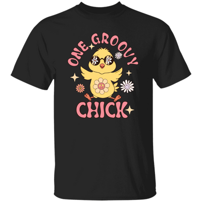 Easter Gift, Chick Love Gift, Chicken Lover, One Groovy Chick Gift, Retro Style Unisex T-Shirt