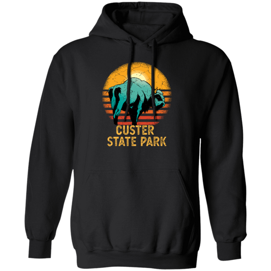 Custer Park Lover, State Park Gift, Retro Park Gift, Cow Lover Gift, Custer Gift Love Pullover Hoodie