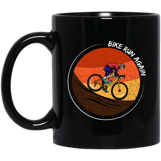 Love To Biking, Best Bike Lover Gift, Retro Biker Love Gift, Ride A Bike Black Mug