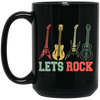 Guitar Rock Music Rock And Roll Music Vintage Instrument Black Mug