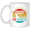 Retro All the Cool Kids are Reading Book Vintage White Mug