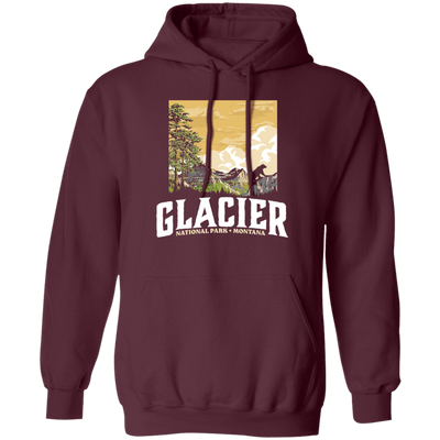 Glacier National Park, WPA Style Vintage Montana