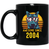 Funny Cats Awesome Since 2004 Birthday Gift Black Mug