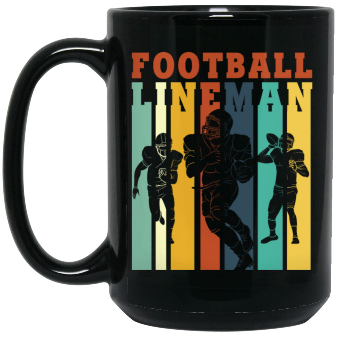 Football Lineman Retro Offensive Defensive Player