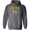 Vintage 1980 Birthday, Retro 1980 Birthday Gift, Born In 1980 Pullover Hoodie