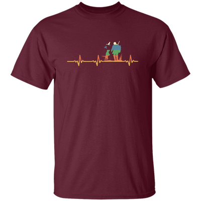 Retro Hunter with dog heartbeat gift idea birthay