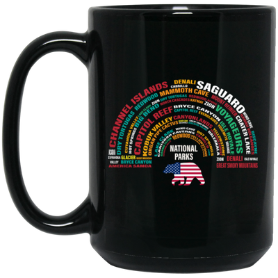 US Gift, Love National Parks, Denali National Park, Love Denali Parks Black Mug