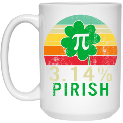 Funny Pi Day Shirt 3.14_ Pirish Vintage Irish