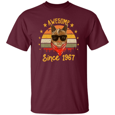 Retro Awesome Cat Since 1967, Vintage Cat 53rd Birthday Gift