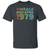 Birthday Gift Vintage April 1979 Forty Years Unisex T-Shirt