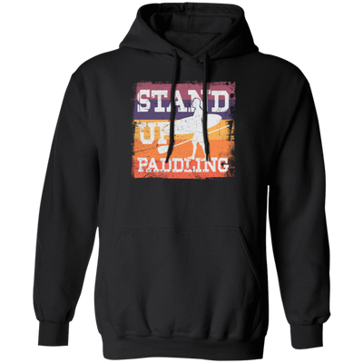 Birthday Gift Stand Up Paddling Surfboard Retro Pullover Hoodie