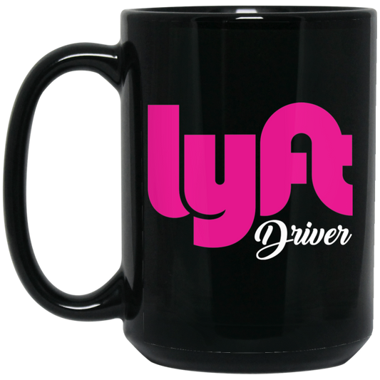 Lyft Gift, Lyft Driver, Lyft Design, Gift For Lyft Driver LYP03 Black Mug