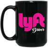 Lyft Gift, Lyft Driver, Lyft Design, Gift For Lyft Driver LYP03 Black Mug