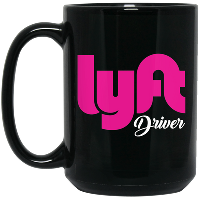 Lyft Gift, Lyft Driver, Lyft Design, Gift For Lyft Driver LYP03 Black Mug