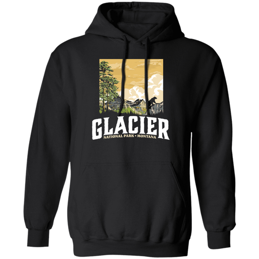 Glacier National Park, WPA Style Vintage Montana