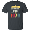 Birthday Gifts Vintage Legend Since April 1979 Unisex T-Shirt