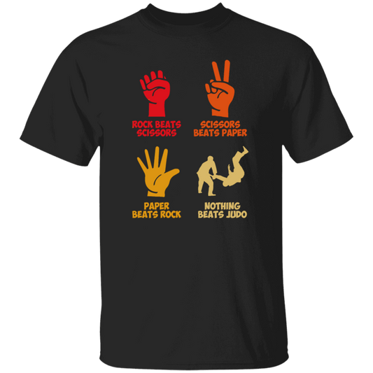 Rock Beats Scissors Beats Paper Beats Rock But Nothing Beats Judo Retro Unisex T-Shirt