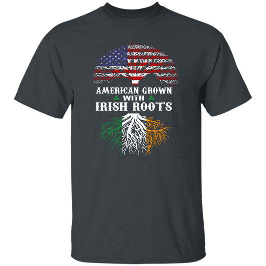 Love Patrick Day American Grown With Irish Roots American Flag