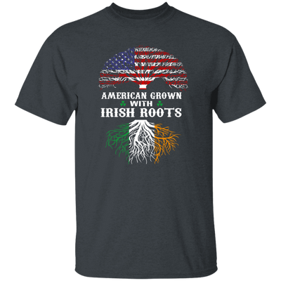 Love Patrick Day American Grown With Irish Roots American Flag